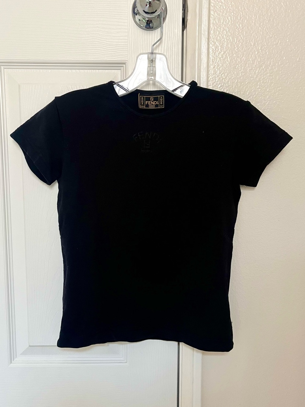 Vintage Fendi Black Short-Sleeve Tee